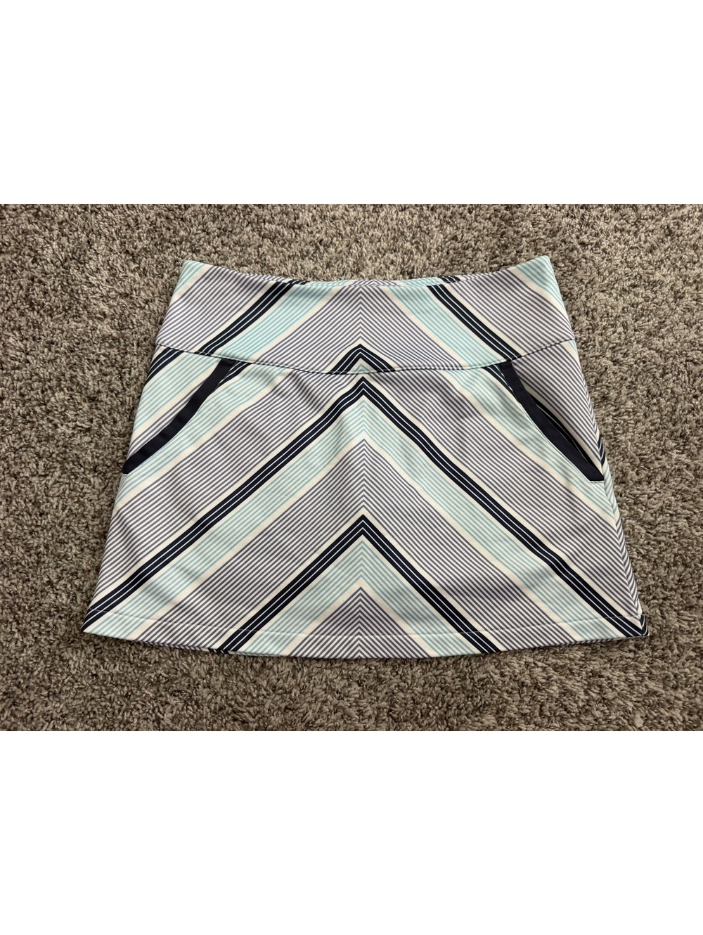 Adidas Climacool Chevron Stripe Blue/White Golf Skort Women's Size S